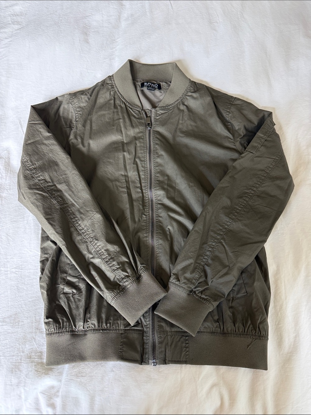 Buffalo David Bitton Olive Green Bomber Jacket